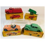 Four boxed Dinky diecast toy vehicles: Tanker Mobi