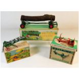 Three boxed Britains diecast toy vehicles: Muledoz