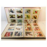 Two stamp postcard albums, approx. 220 no.