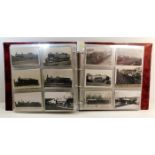 A vintage postcard album, mostly mixed including r