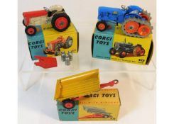 Three boxed Corgi diecast toy vehicles: Fordson Po