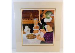 A mounted Beryl Cook hand signed limited edition p