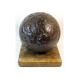 A very large 18th/19thC. 88lb cannonball found at