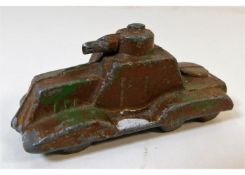 A WW2 French Panhard tank toy. Provenance: Submitt