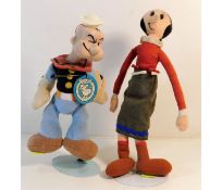 A Titan Toys Popeye approx. 12in & one other Olive