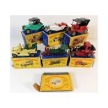 Six boxed Matchbox diecast toy vehicles & one empt