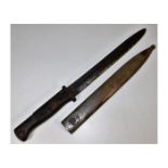 A bayonet & scabbard, possibly Polish a/f. Provena