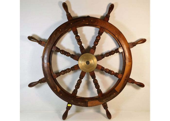 A yacht wheel 36in diameter