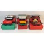 Six boxed Hornby 'O' gauge tinplate railway rollin