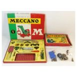 A Meccano 1 set with a Meccano accessory outfit