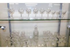 A quantity of mixed glassware including a 19thC. d