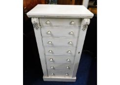 A Victorian painted Wellington chest 41in high x 1