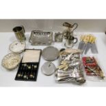 A quantity of mostly silver plated items including