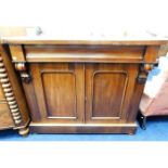 A Victorian mahogany sideboard with drawer & cupbo