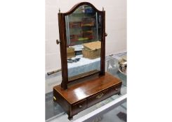 A 19thC. mahogany dressing table mirror with drawe