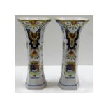 A pair of early 20thC. French faience vases with D