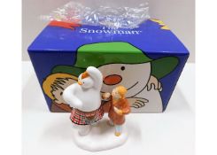 A boxed Coalport porcelain The Snowman 5.75in tall