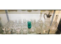 A quantity of mixed glassware including Victorian,