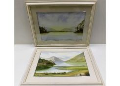 A pair of Carole Innes watercolours depicting Cumb