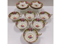 Six Paragon porcelain tea cups & saucers in Tapest