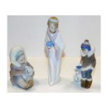 Three Lladro porcelain figures with boxes - 1195 E