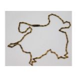 A 1920's 15ct gold necklace 7.6g 17in long