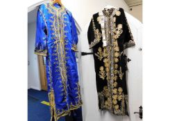 Two Asian embroidered robes & an embroidered belt