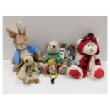 A quantity of mixed cuddly toys including Wimbledo