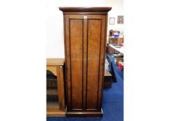 A Victorian walnut veneer tall gamekeepers hall cu