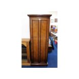 A Victorian walnut veneer tall gamekeepers hall cu