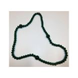 A jade necklace 220g 34in long