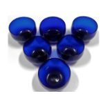 A set of six 19thC. Bristol blue glass bowls 4.75i