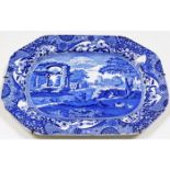 A 1930's Spode blue & white transfer ware Italian