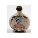 A 19thC. Chinese enamelled snuff bottle a/f