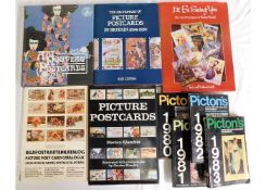 A quantity of 9 books relating to postcard collect