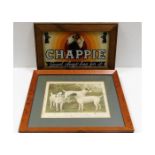 A vintage framed Chappie advertising picture 14.25