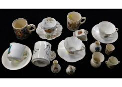 A quantity of crested ware & other china