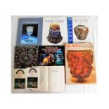 A quantity of 9 books relating to glassware includ