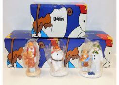 Three boxed Coalport porcelain The Snowman 5.625in