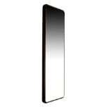 Modern Design - 1960's/70's pier or wall mirror of narrow rounded oblong form, in hardwood frame,