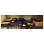 Quantity of vintage Hornby 00 railway train sets, locomotives and rolling stock, wagons and