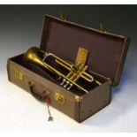 Boosey & Hawkes Ltd '78' trumpet with original guarantee card, cased