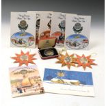 Coins - Small collection of Isle of Man Christmas 50 pence pieces (50p) in presentation cards etc