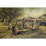 M Horden (20th Century) - Oil on canvas - Cecil Square, Salisbury, Rhodesia, signed and dated 1959