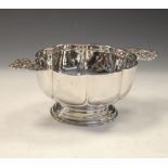 Victorian silver bowl, the two pierced handles having floral decoration, sponsors mark of Samuel