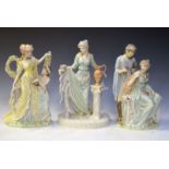 Three Wedgwood Classical Collection figure groups comprising: Gaiety, Adoration (772/3000), and