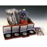 Coins & Medallions - Collection of Isle of Man Commemorative crowns issued by the Pobjoy Mint Ltd