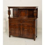 Reproduction oak court cupboard, 122cm wide