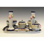 Late 19th/early 20th Century Continental porcelain dressing table set