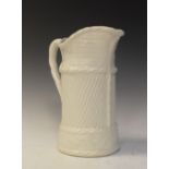 Portmeirion relief moulded jug commemorating the First Transatlantic Telegraph Cable, impressed mark